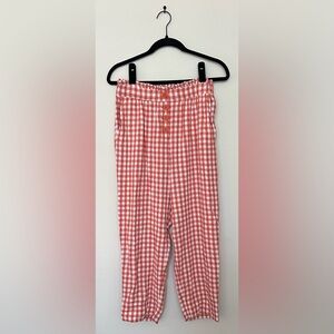 LOFT Gingham Pattern Pants